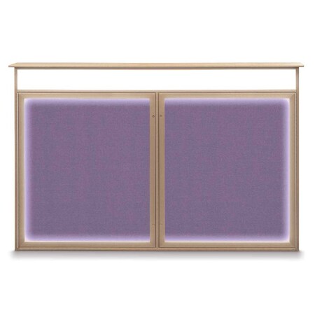 United Visual Products Open Faced Traditional Rounded Corkboard UV647ARC-SATIN-ULTMAR